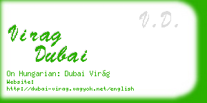 virag dubai business card