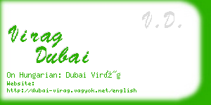 virag dubai business card